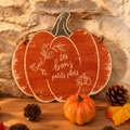 Décoration citrouille en bois – Collection Automne